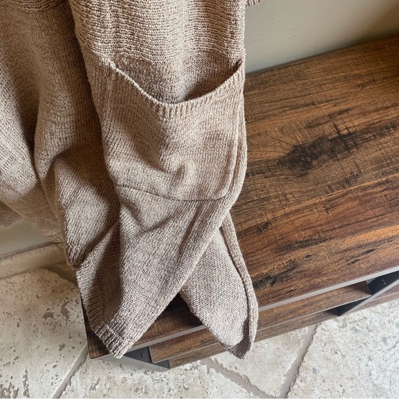 Soft Surroundings Tunic Womens Waffle Knit Pockets Tan One size - Picture 7 of 7